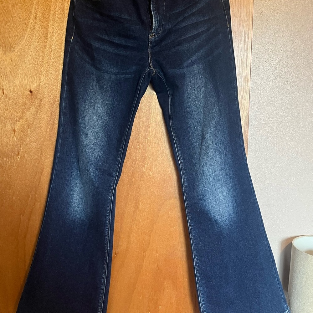 Risen Dark Blue Flared Jeans size 11/30 like new